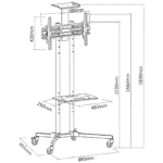 Maclean Stalak za TV prijemnik, 32" - 55", 50 kg - MC-661 - Image 3