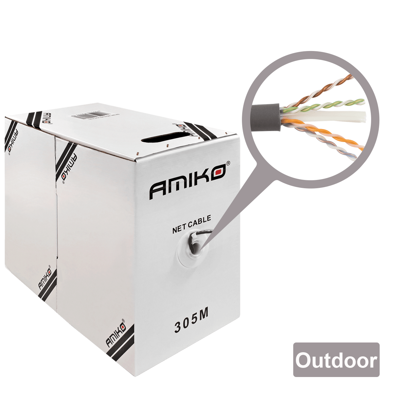 10253_1686222375aiooyy8nya Amiko Mrežni FTP kabl, CAT5e, OutDoor, 305 met. - CAT5e FTP Outdoor 305m - Image 1