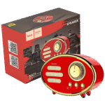hoco. Zvučnik bežični, Bluetooth,retro, 1200 mAh, 5 h, 5 W, crvena - BS25 Time, Bluetooth, retro, red