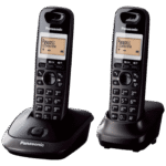 Panasonic Telefon, bežični, sa dvije slušalice, DECT, 1,4"LCD, crna - KX-TG2512FXT