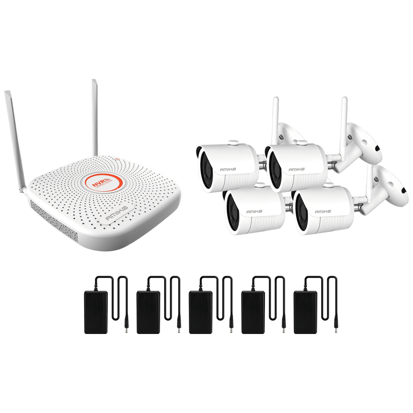 13405_1686231250m27nhshv22 Amiko Home Set za video nadzor, 2 Mpixel, 4 x bullet cam., 9 ch, WiFi - WIFI KIT-4900 - Image 1