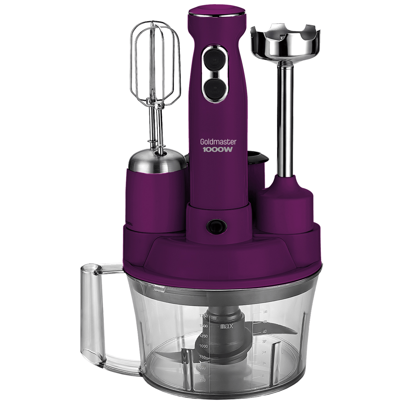 15600_1686243122ce3dop3u05 Goldmaster Štapni mikser sa posudom, 5u1, 1000 W, Multipraktik - GM-7239M Elena Max Purple - Image 1