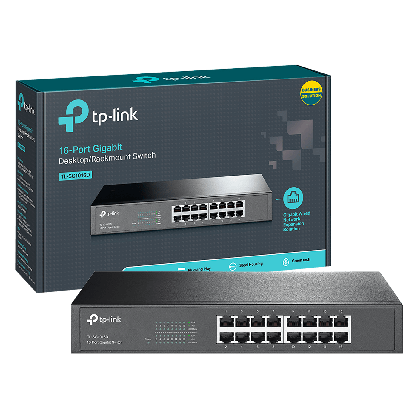15911_1686244038xfe4si28fo TP-LINK 16-Portni switch, 16x10/100/1000 Mbps - TL-SG1016D - Image 1