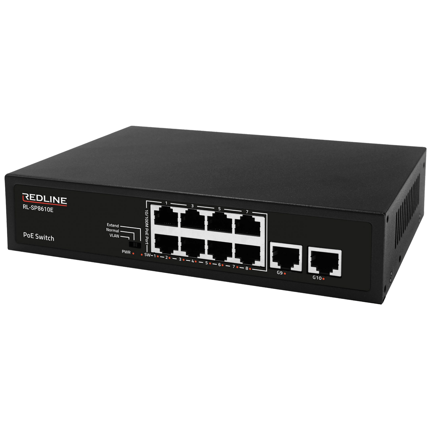 16670_16862467427lma2bbze4 REDLINE PoE mrežni switch, 10 port RJ-45 , 8 PoE / 120W - RL-SP8610E - Image 1
