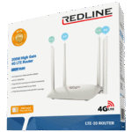 REDLINE Wireless N Router,4G LTE,2 port,300 Mbps,4 x 5 dBi antena - LTE-20 - Image 2