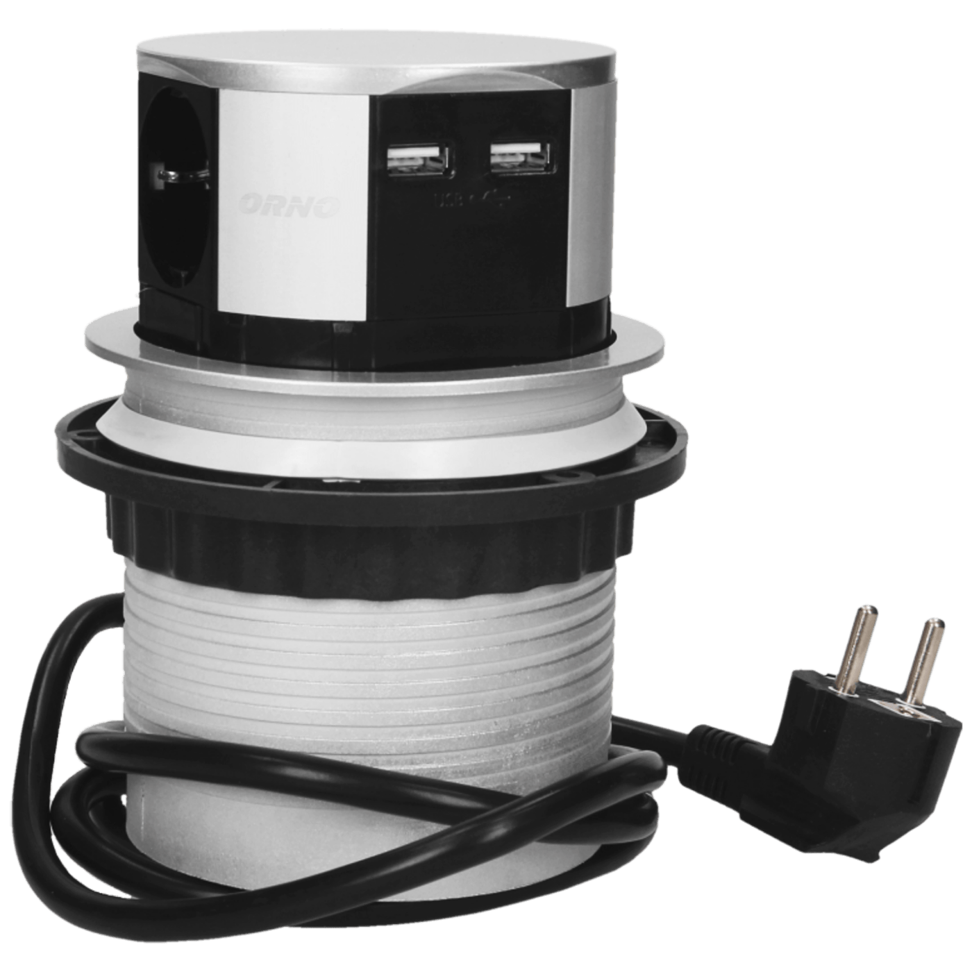 22885_168626561544i9bvi30z Orno Produžni kabel sa 3 x Schuko utičnice + 2 x USB, ugradbena - OR-AE-1342(GS) - Image 1