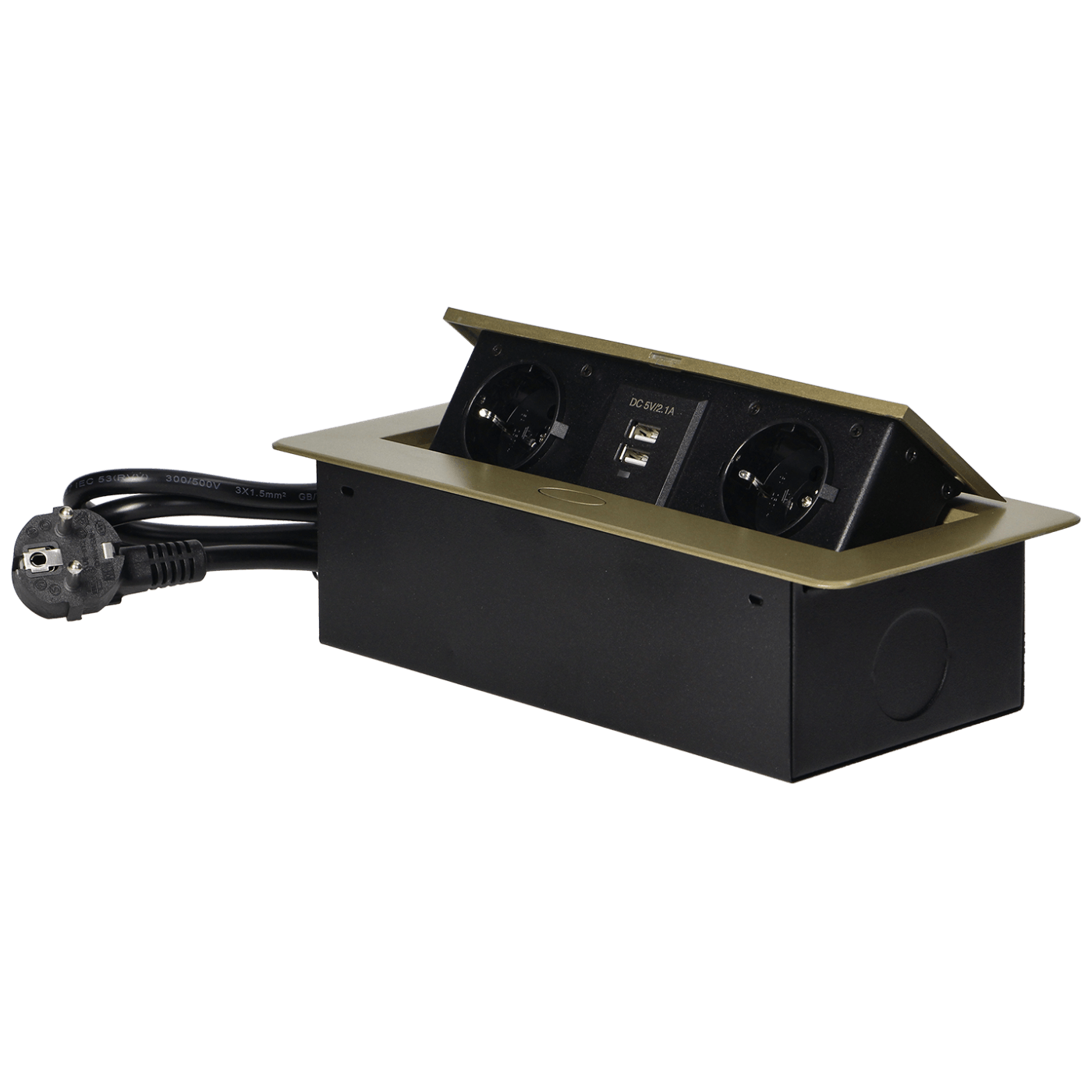 31961_1686316965u485yfp3dk Orno Produžni kabel sa 2 x Schuko utičnice + 2 x USB, ugradbena - OR-AE-13126(GS)/BR - Image 1