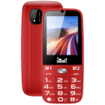 MeanIT Telefon mobilni, SOS tipka, LED svjetiljka - SENIOR 15, Crveni