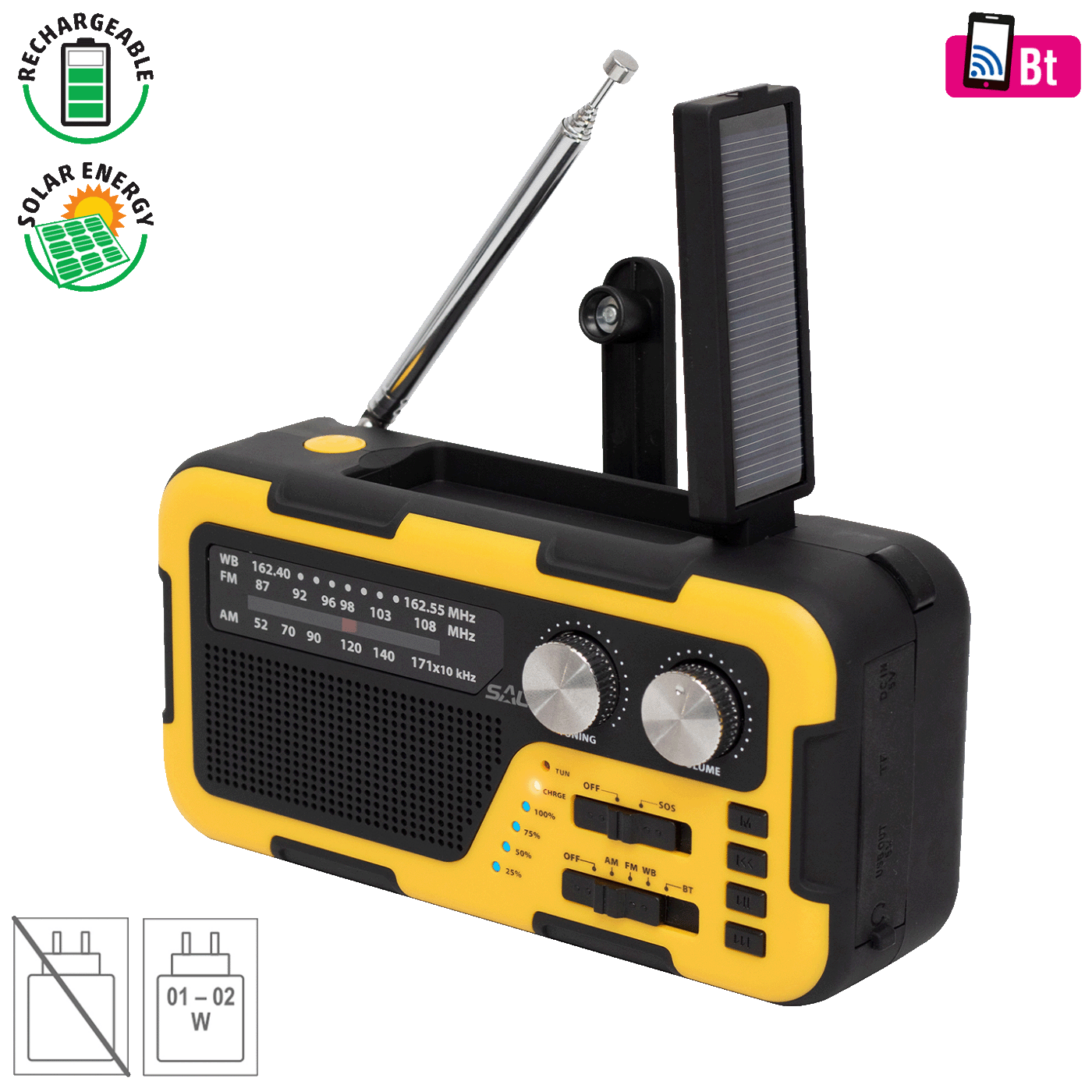 37460_1705936254itmbzkjtzt SAL Radio prijemnik, solarno / USB napajanje, Bluetooth - RPH 2 - Image 1
