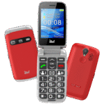 MeanIT Telefon mobilni, 2.8" ekran, Dual SIM, SOS tipka - SENIOR FLIP MAX Red - Image 4