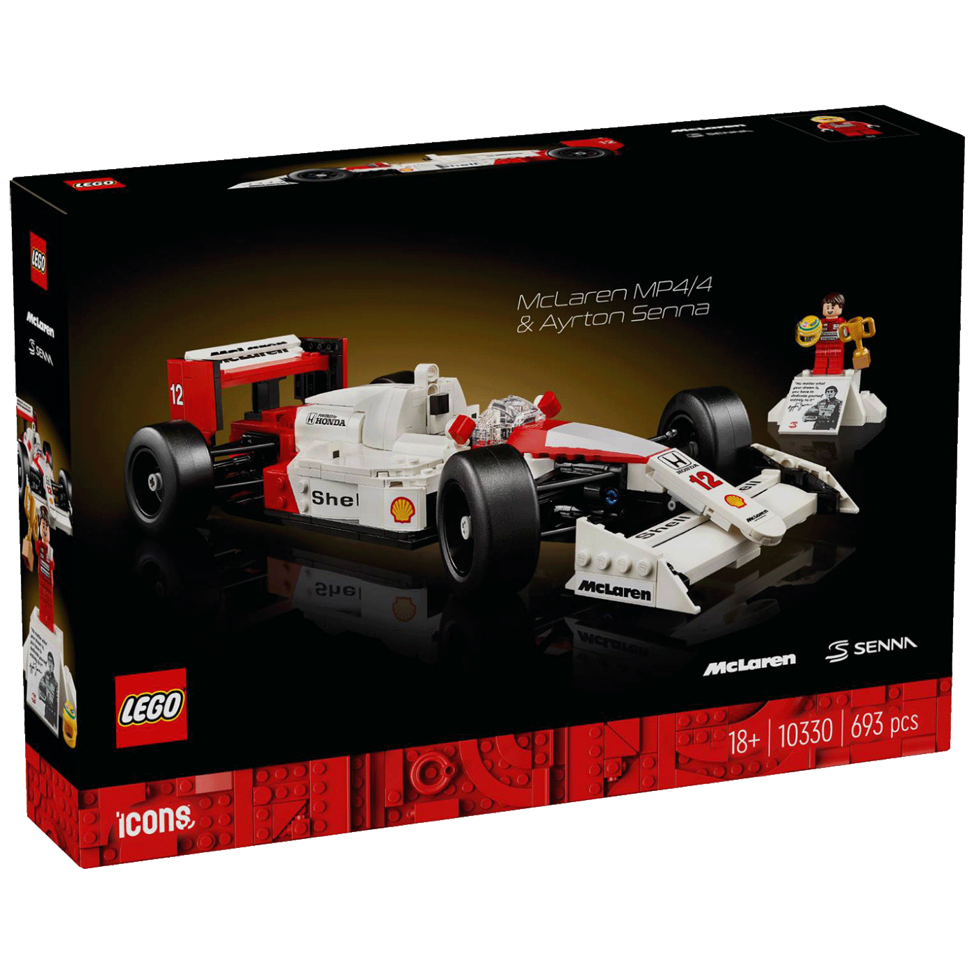 42540_1727269681ith87ic8v8 Lego McLaren MP4/4 i Ayrton Senna, LEGO Icons - McLaren F1 MP4/4 i A.Senna - Image 1