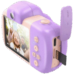 hoco. Dječija kamera, 2" IPS LCD, 32 MPx, FullHD, microSD - DV201 Pink - Image 2