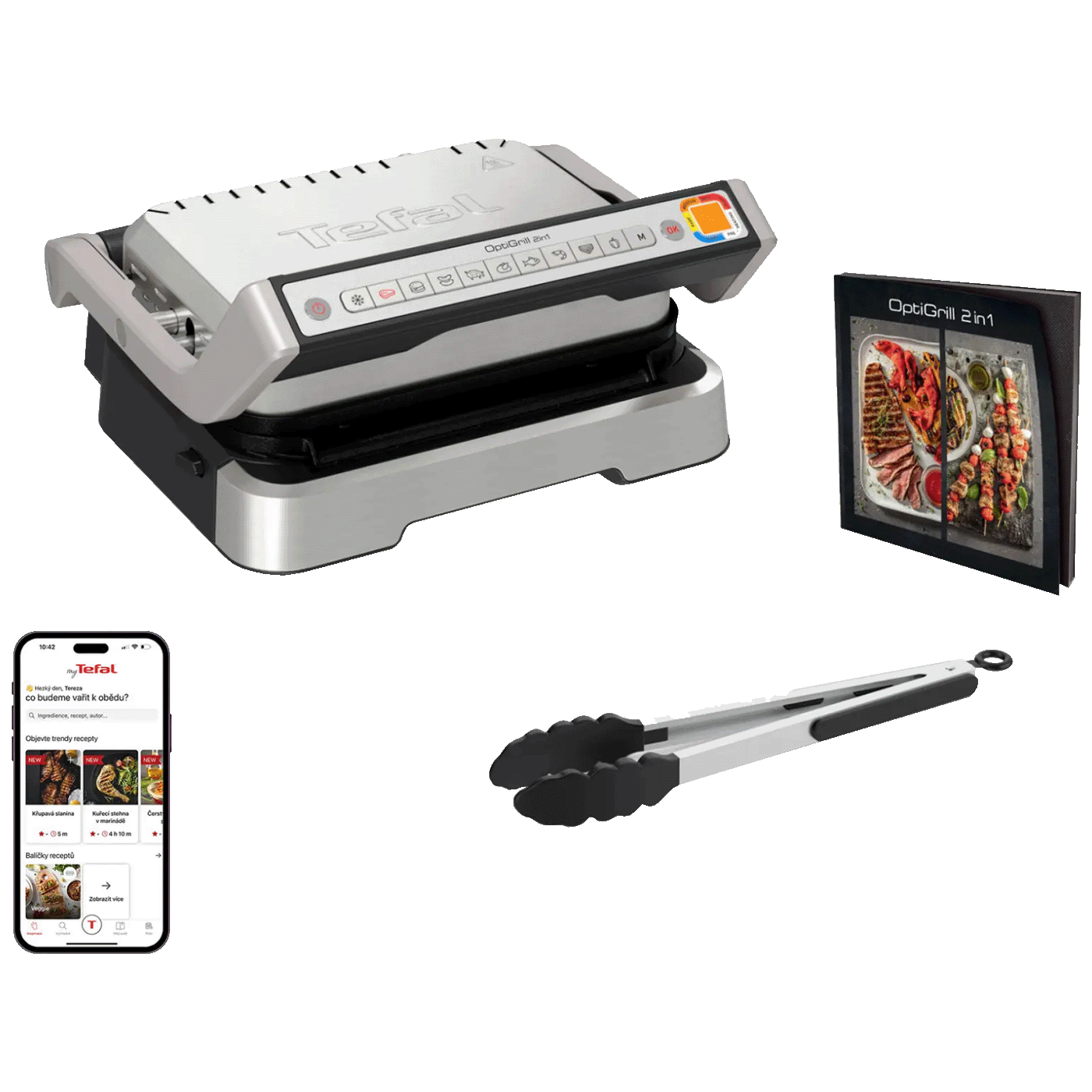 54369_17321970353zn269gujb Tefal Grill kontaktni, 2u1, 2000W, Optigrill - GC773D30 - Image 1