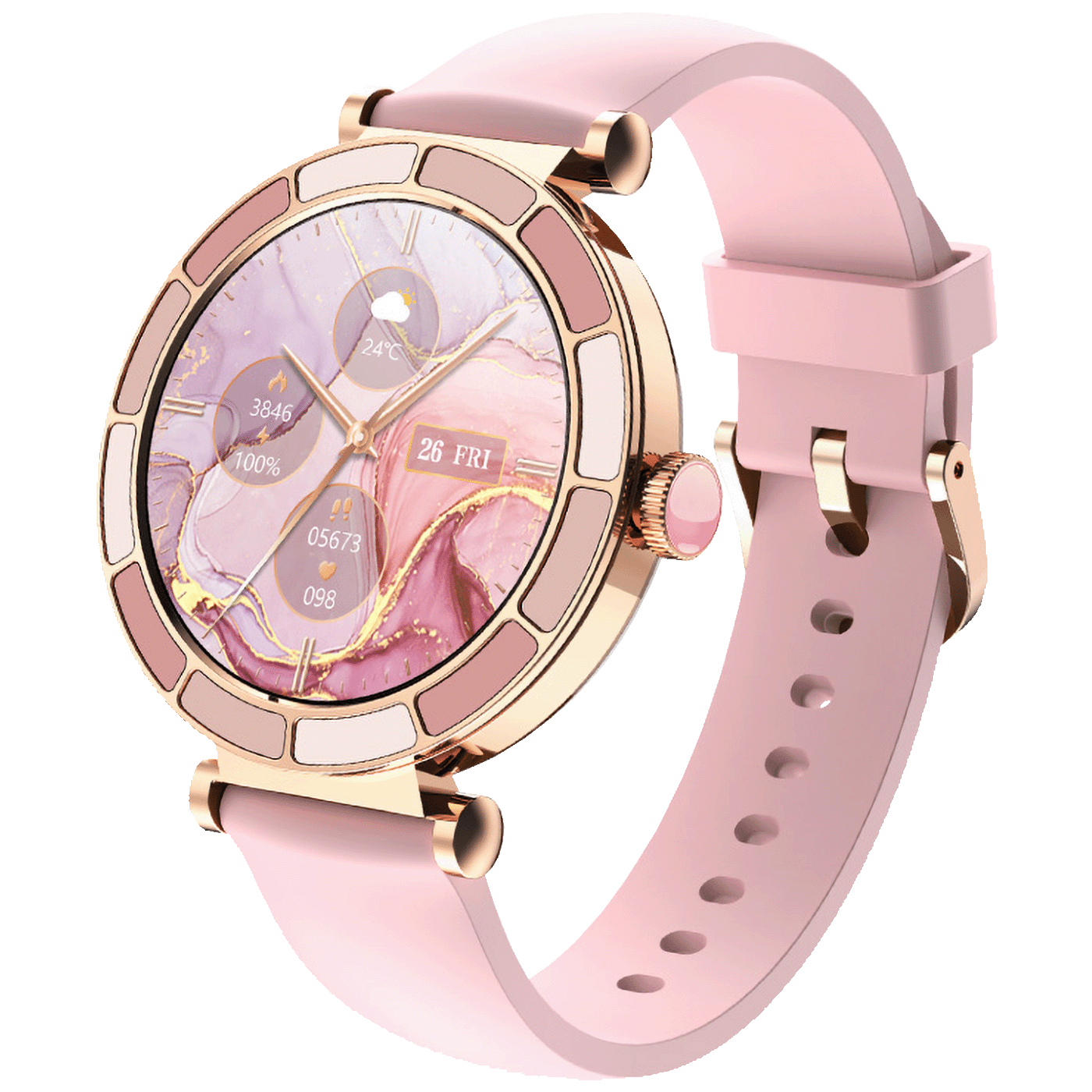 59554_17405577440asyo6lcjp MeanIT Pametni sat, 1.27" ekran, multi sport, Bluetooth - M45 Lady - Image 1