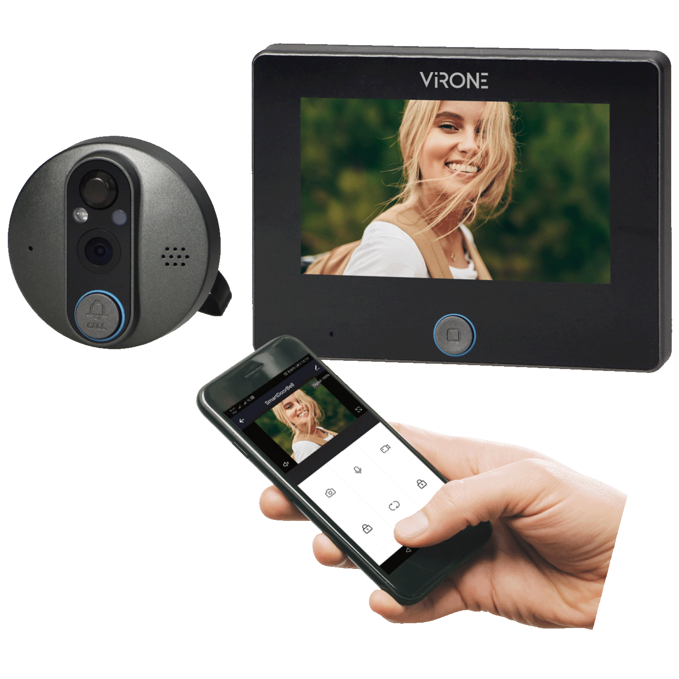 62064_1747640076145a69hole Virone Digitalna špijunka za ulazna vrata, Smart, 4.3", LCD, WiFi - DV-3 - Image 1