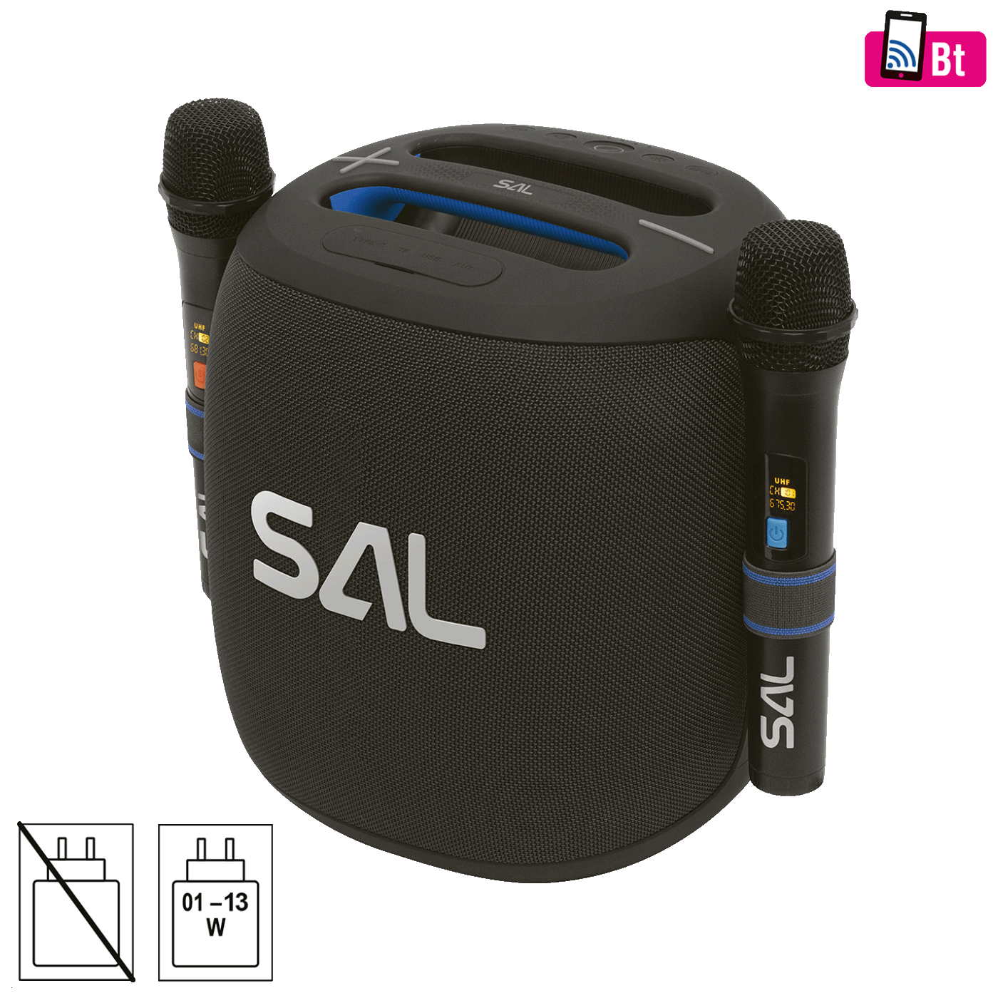62777_17516124005hik2dzt24 SAL Zvučnik bežični sa mikrofonom,Boombox,Bluetooth,100W,IPX5 - PARCUBE - Image 1