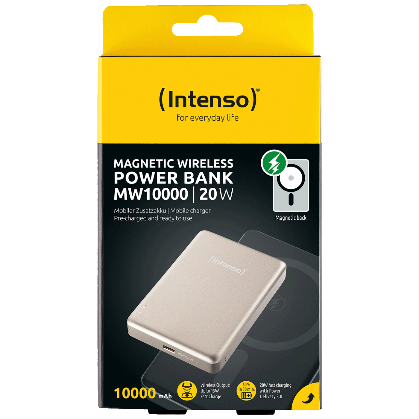 67325_1759392871vgyp2izxbd (Intenso) Prijenosni punjač, MagSafe, 10000mAh, bežični - POWERBANK MW10000 Champagne - Image 1