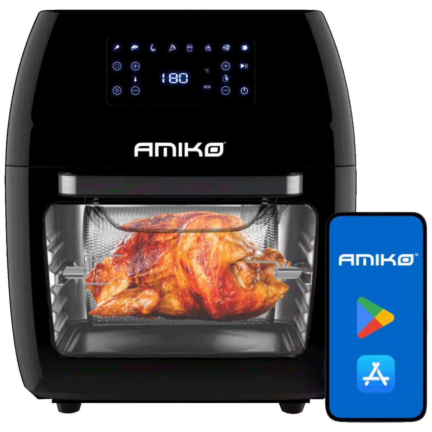 72688_176477243158k66tms20 Amiko Friteza na vrući zrak sa grilom, 1700W, 12 lit., WiFi - A80 WiFi - Image 1