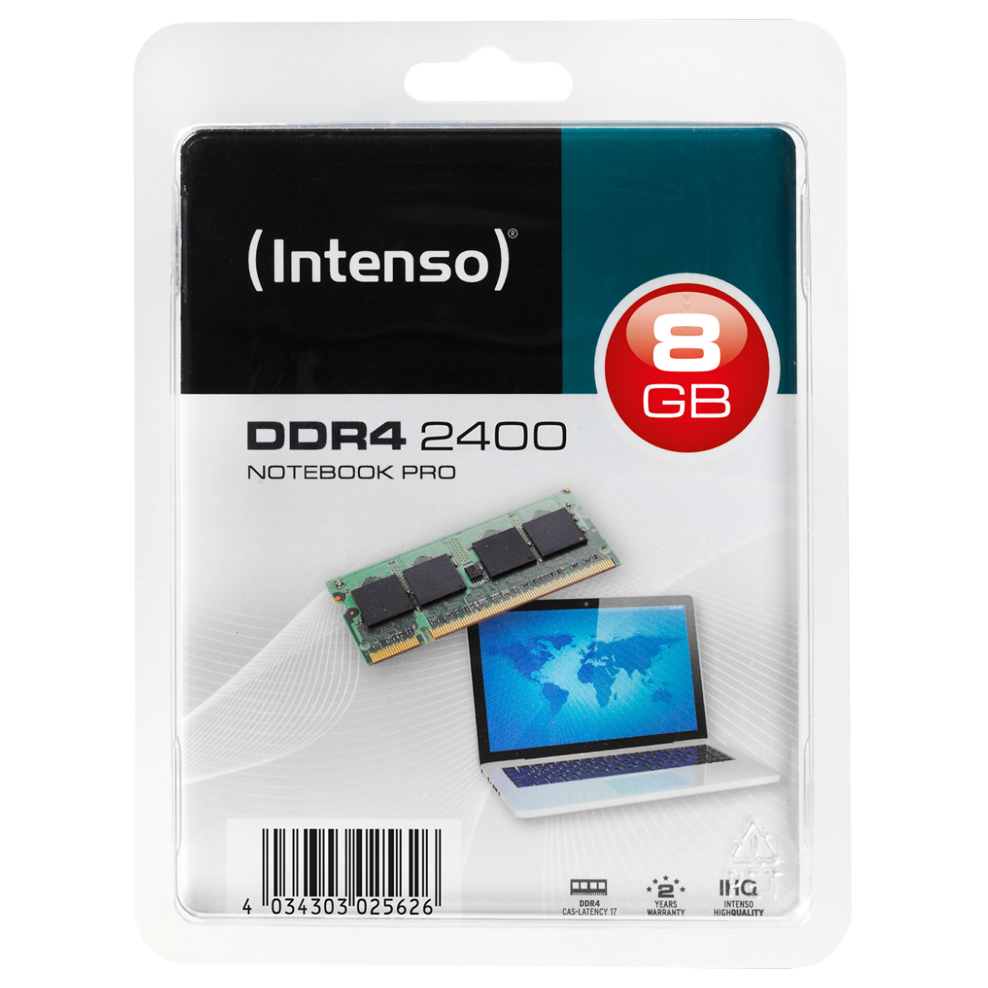 9030_1686170681j3dr422002 (Intenso) Memorija DDR4 SO-DIMM 8GB@2400MHz, CL17 - DDR4 Notebook 8GB/2400MHz - Image 1