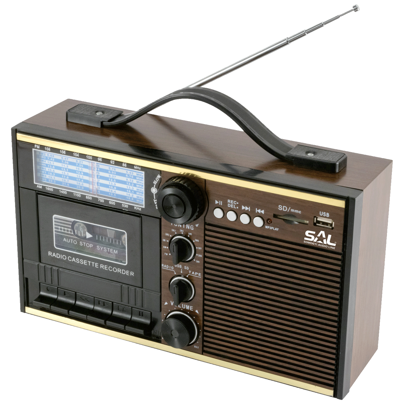 9534_1686172350ki66puzd8c SAL Radio kazete prijemnik, Retro dizajn - RRT 11B - Image 1