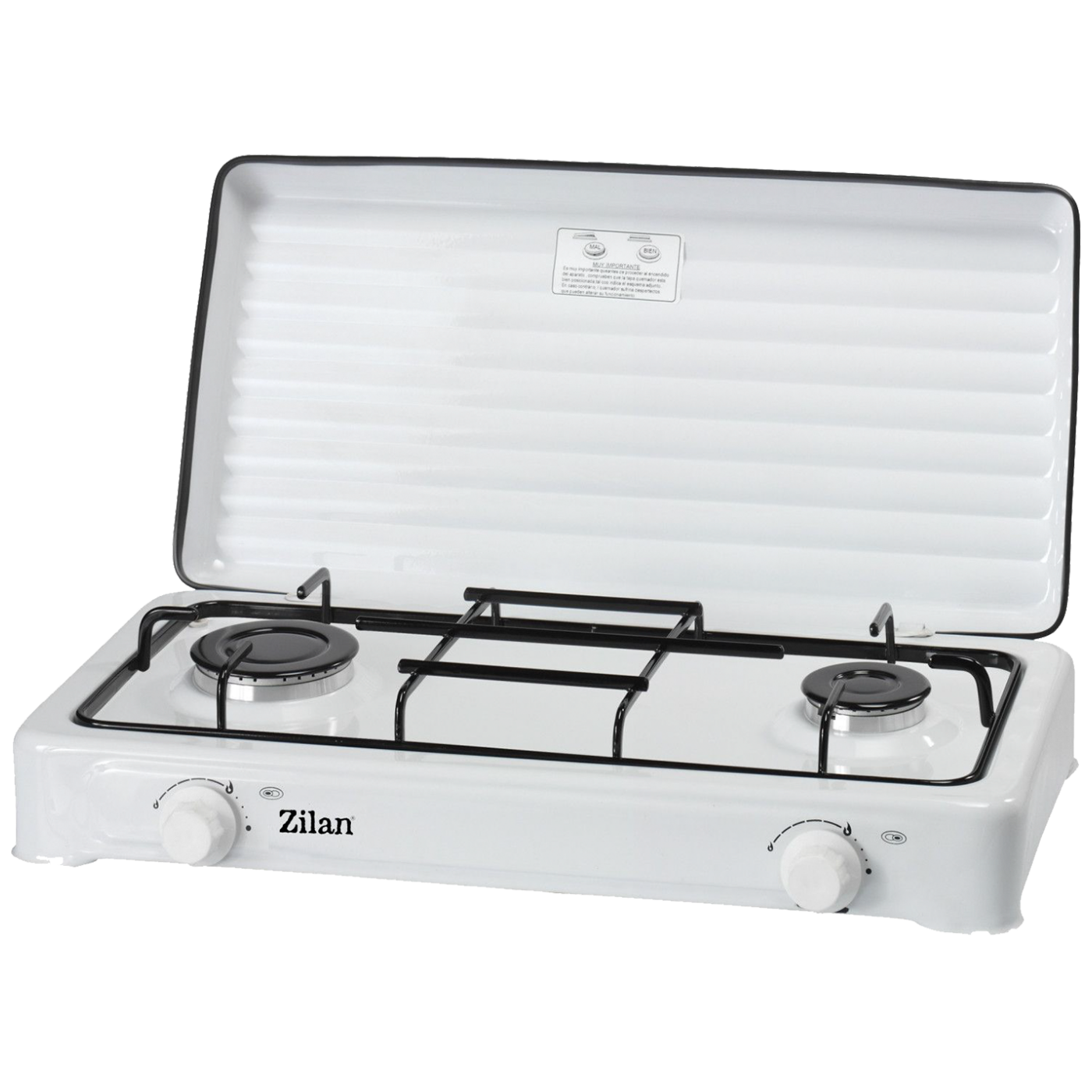 9730_1686172901znnpu928fs Zilan Plinski rešo sa 2 plamenika, 1600 W, bijela - ZLN0025/WH - Image 1
